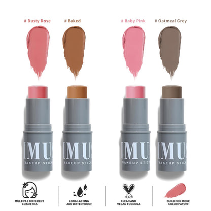 KIMUSE Cream Contour Stick Duo, Cream Blush Stick, Bronzer Shaping Stick, Creamy, Highly Pigmented, Long Lasting, Vegan Face Make Up Sticks - dailyvitalstore