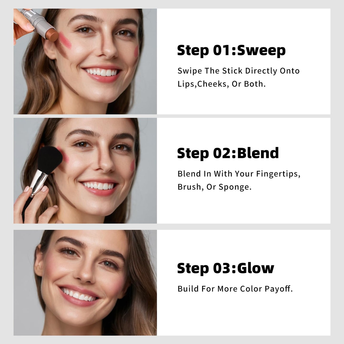 KIMUSE Cream Contour Stick Duo, Cream Blush Stick, Bronzer Shaping Stick, Creamy, Highly Pigmented, Long Lasting, Vegan Face Make Up Sticks - dailyvitalstore