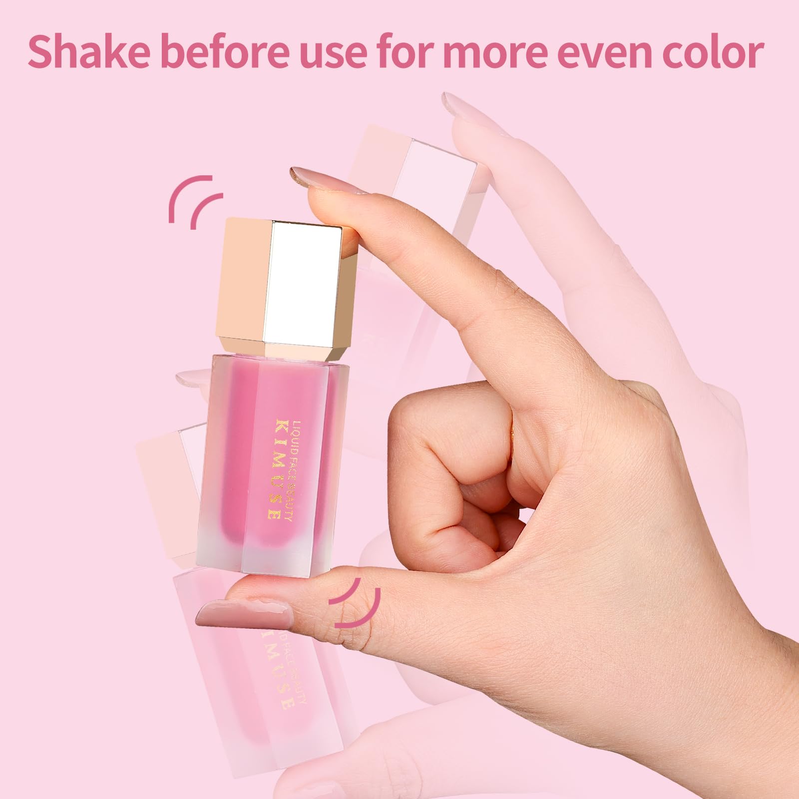 KIMUSE Liquid Blush, Long-Wearing Pigmented Soft Cream Face Blush, Waterproof, Smudge Proof, Dewy Finish - dailyvitalstore