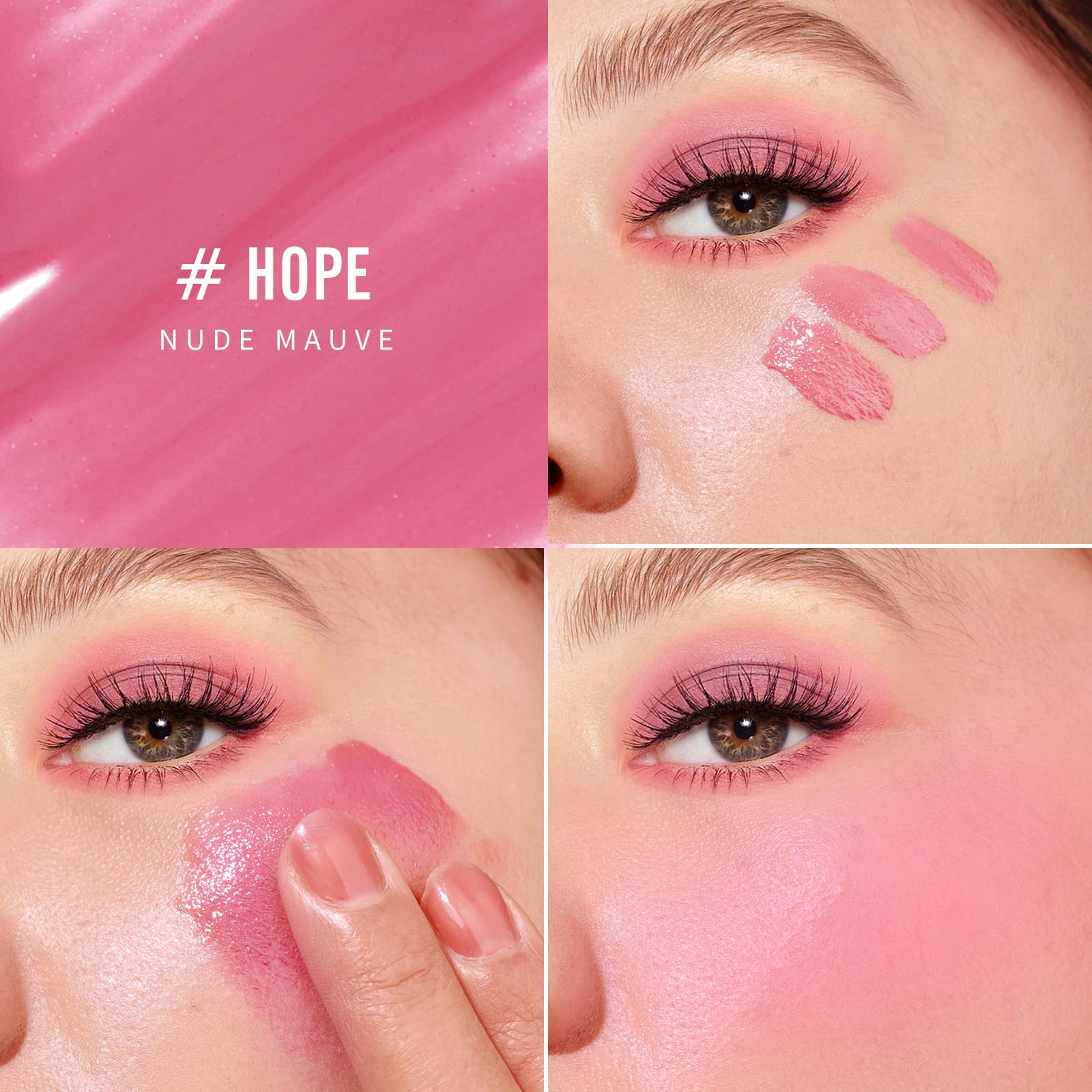 KIMUSE Liquid Blush, Long-Wearing Pigmented Soft Cream Face Blush, Waterproof, Smudge Proof, Dewy Finish - dailyvitalstore
