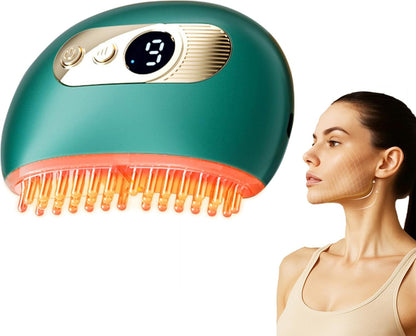 Kinbana Lymphatic Contour Face Brush – Face Massager for Lymphatic Drainage, Double Chin Reducer, and Facial Sculpting – Gentle Vibrating Lymphatic Drainage Tool for Jawline & Puffiness (Green) - dailyvitalstore