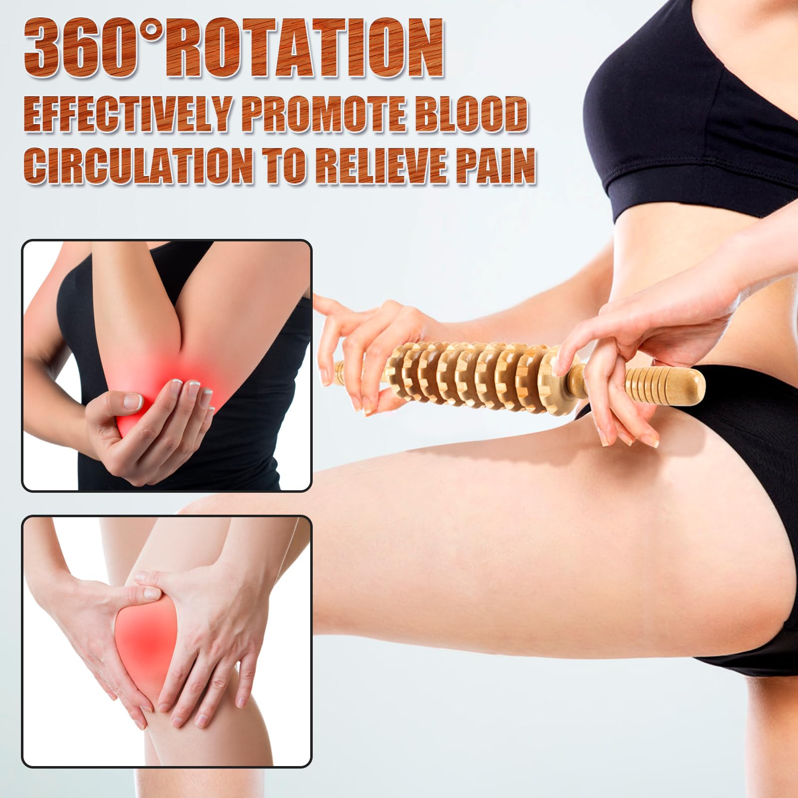 KintKita Wood Therapy Massage Tools,Wooden Massager Stick Roller Lymphatic Drainage Tool,Maderoterapia Kit Self Massage Roller Tool for Cellulite Reduction,Muscle Tension and Body Shaping,Contouring - dailyvitalstore