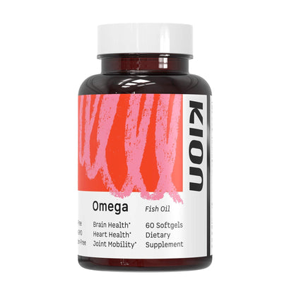 Kion Omega - Omega 3 Fatty Acid Supplements - DHA Supplements - Mini Fish Oil Softgels - Omega 3 DHA EPA Fish Oil Pills - Fish Oil 1,000 mg - 30 Servings - dailyvitalstore