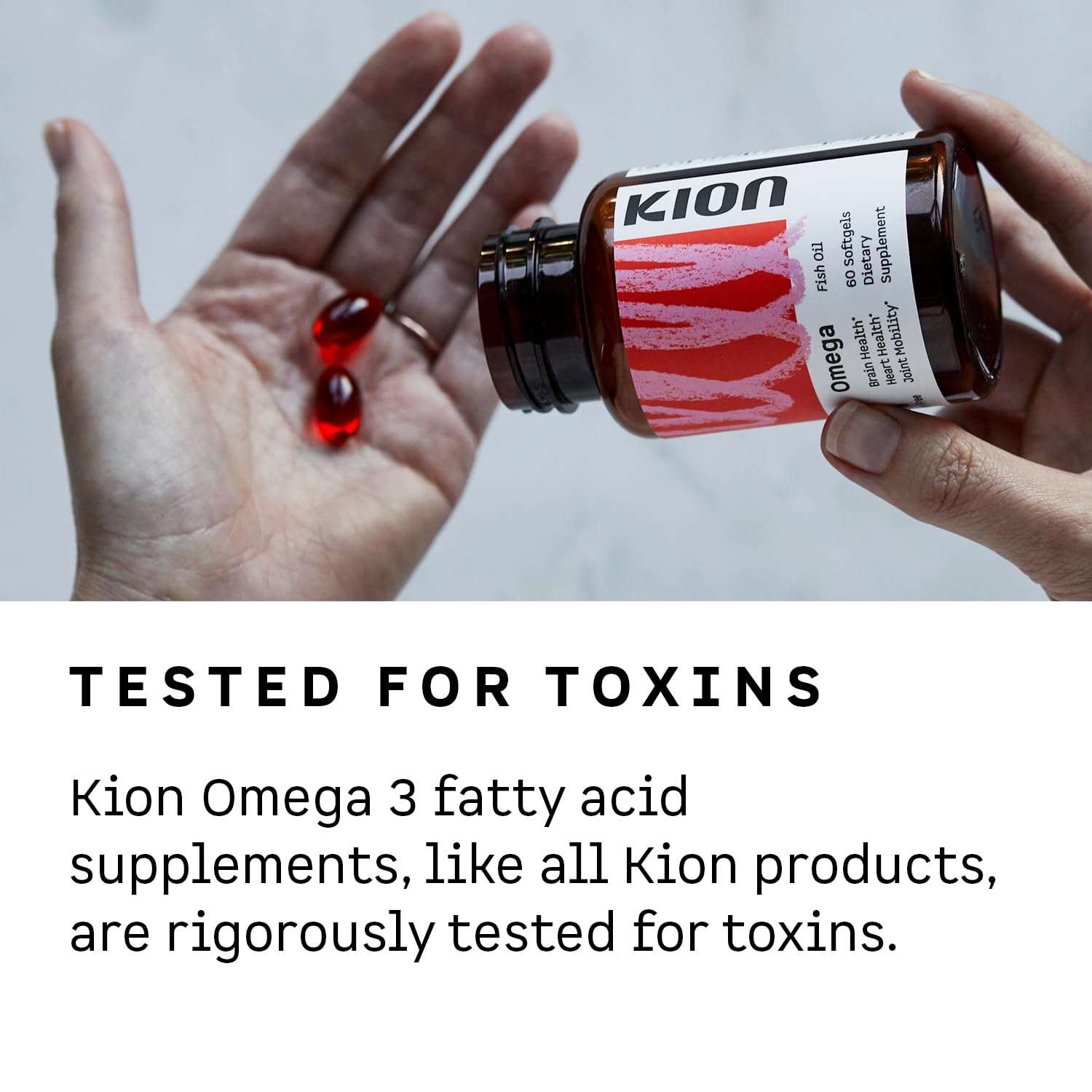 Kion Omega - Omega 3 Fatty Acid Supplements - DHA Supplements - Mini Fish Oil Softgels - Omega 3 DHA EPA Fish Oil Pills - Fish Oil 1,000 mg - 30 Servings - dailyvitalstore