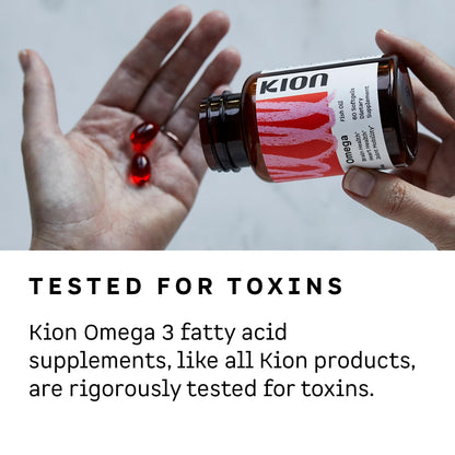 Kion Omega - Omega 3 Fatty Acid Supplements - DHA Supplements - Mini Fish Oil Softgels - Omega 3 DHA EPA Fish Oil Pills - Fish Oil 1,000 mg - 30 Servings - dailyvitalstore