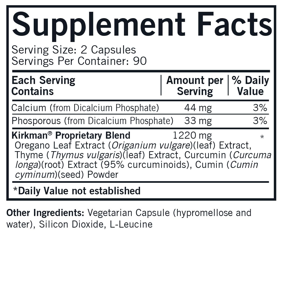 Kirkman CD-Herbal - Hypoallergenic -180 Vegetarian Capsules - dailyvitalstore