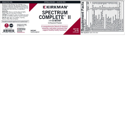 Kirkman Spectrum Complete II Powder - Hypoallergenic - 454 gm/16 oz - dailyvitalstore