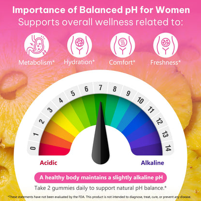 KITNOBLIS Feminine Probiotic Gummies with Slippery Elm- Pineapple Gummies for Women pH Balance, Gut Health & Immune Supports | with Prebiotics & Lactobacillus Blend (60 Gummies) - dailyvitalstore