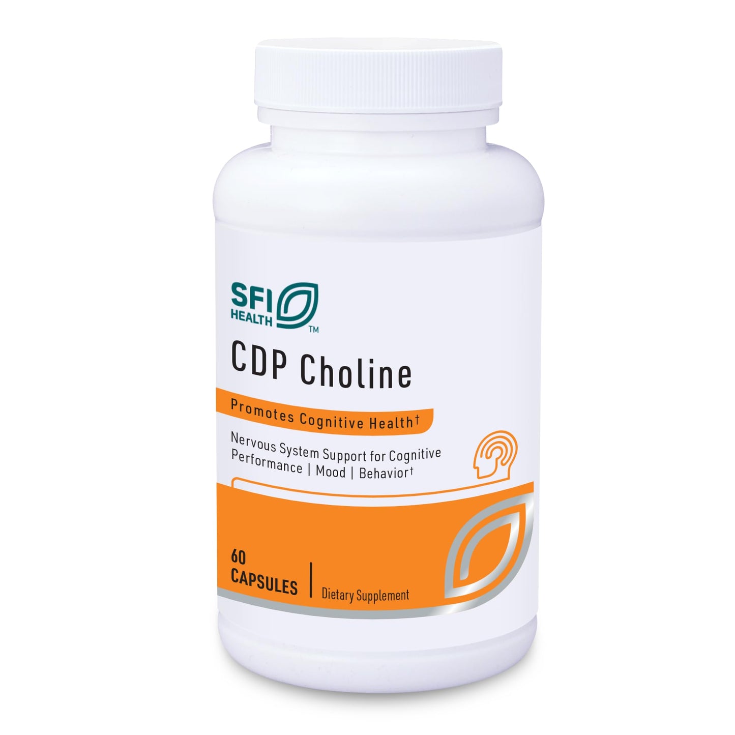 Klaire Labs SFI Health CDP Choline 250mg - Soy-Free Choline Supplements - Cognizin Citicoline to Help Support Memory, Focus & Attention - Bioavailable Active Form, Hypoallergenic (60 Capsules) - dailyvitalstore