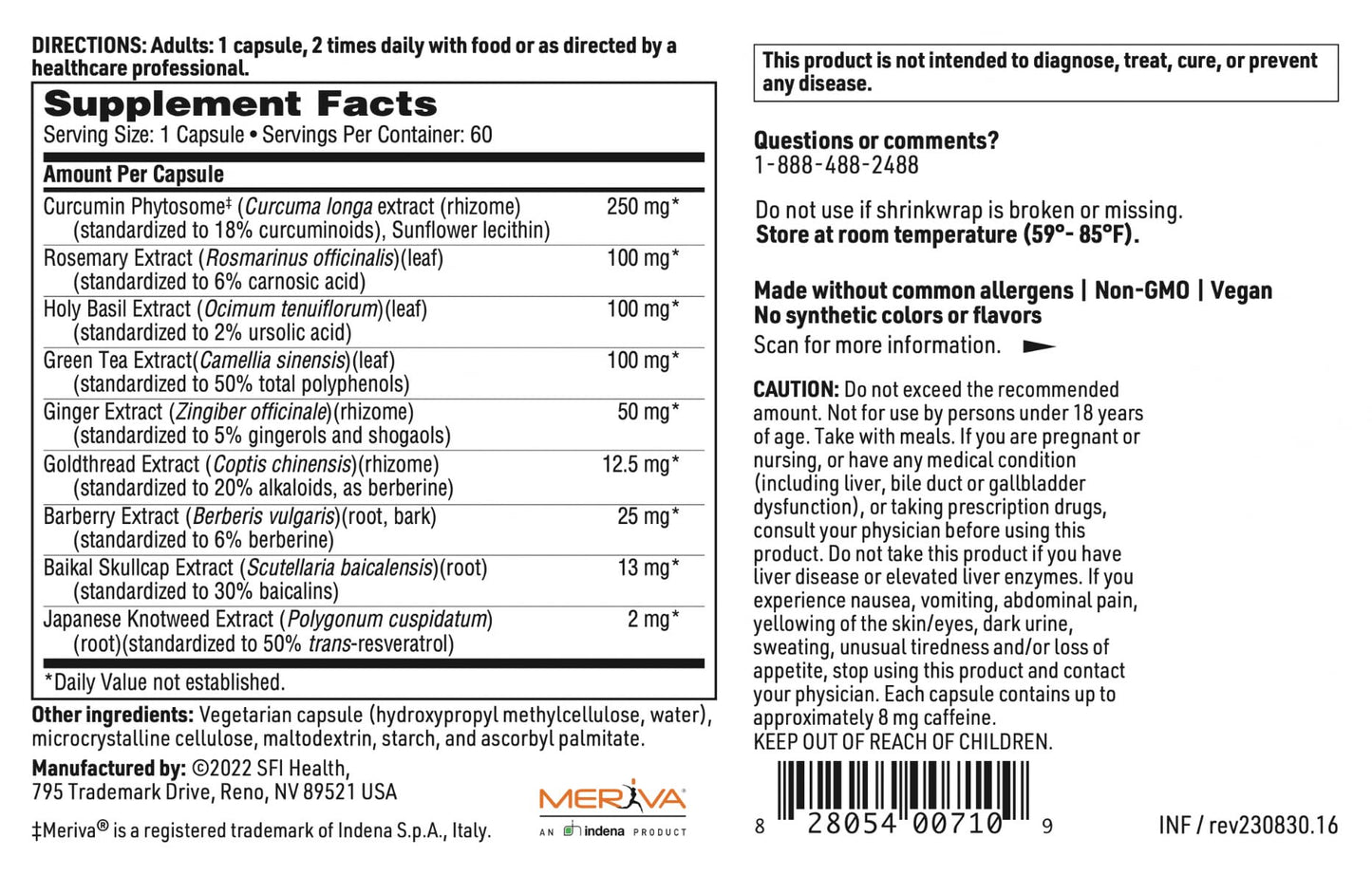 Klaire Labs SFI Health Inflathera - Phytonutrient Blend with Turmeric & Knotweed, Designed to Support Inflammation Response (60 Capsules) - dailyvitalstore