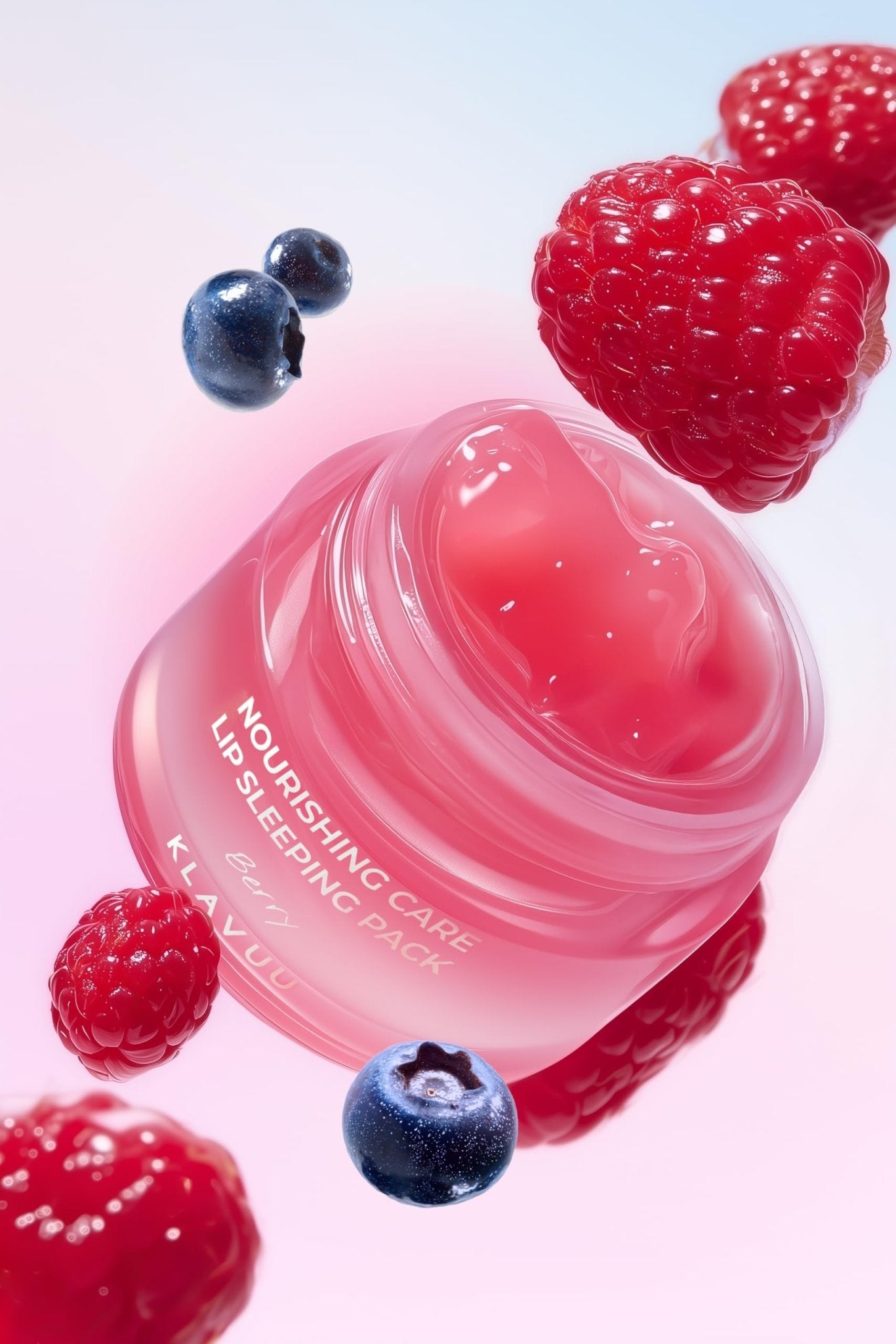Klavuu Lip Mask Sleeping Pack (0.7oz) – Overnight Deep Hydrating Korean Lip Balm Treatment for Very Dry, Chapped Lips | Lip Lightening & Plumping with Instant Hydration | Gentle Exfoliating (Berry) - dailyvitalstore