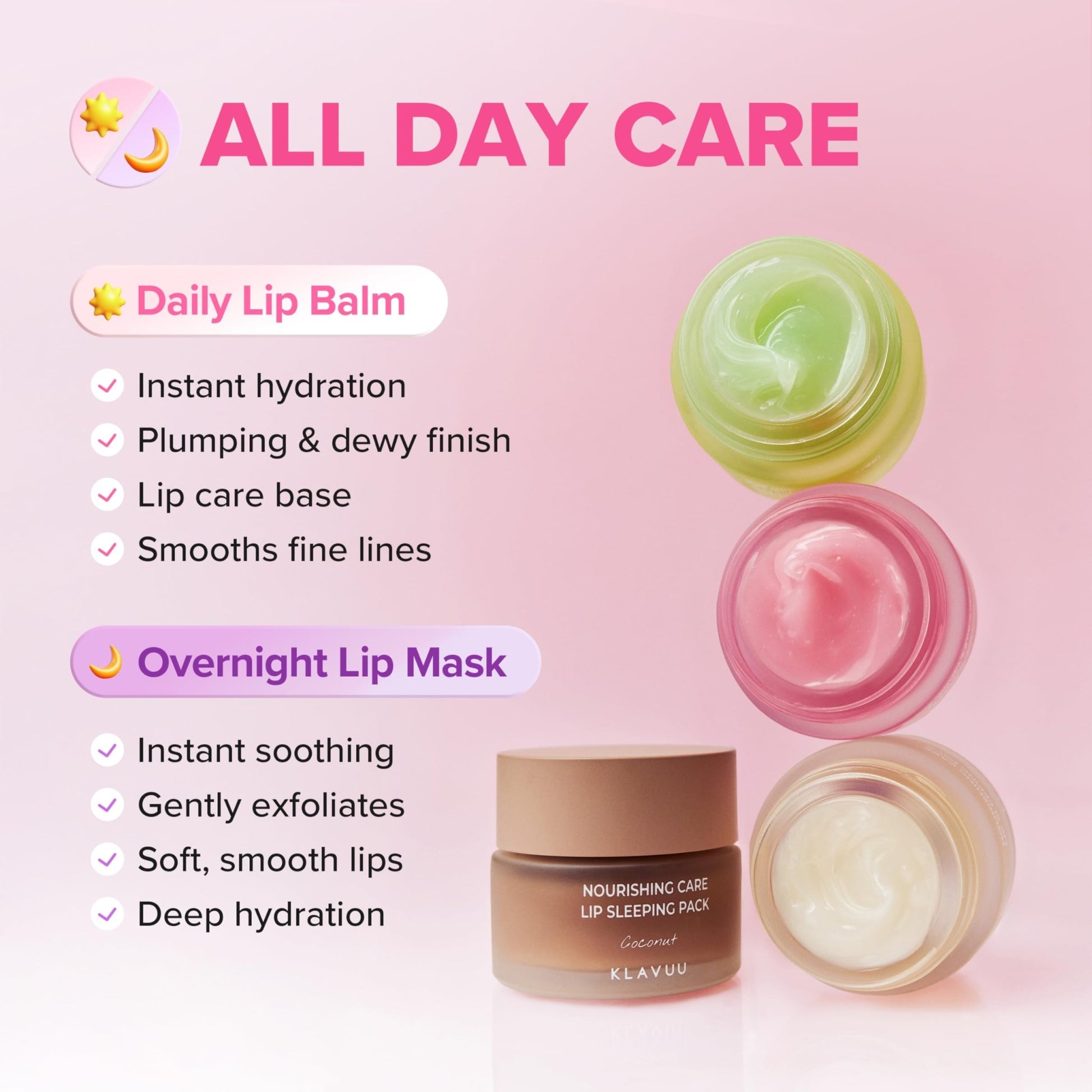Klavuu Lip Mask Sleeping Pack (0.7oz) – Overnight Deep Hydrating Korean Lip Balm Treatment for Very Dry, Chapped Lips | Lip Lightening & Plumping with Instant Hydration | Gentle Exfoliating (Berry) - dailyvitalstore