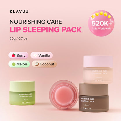 Klavuu Lip Mask Sleeping Pack (0.7oz) – Overnight Deep Hydrating Korean Lip Balm Treatment for Very Dry, Chapped Lips | Lip Lightening & Plumping with Instant Hydration | Gentle Exfoliating (Berry) - dailyvitalstore
