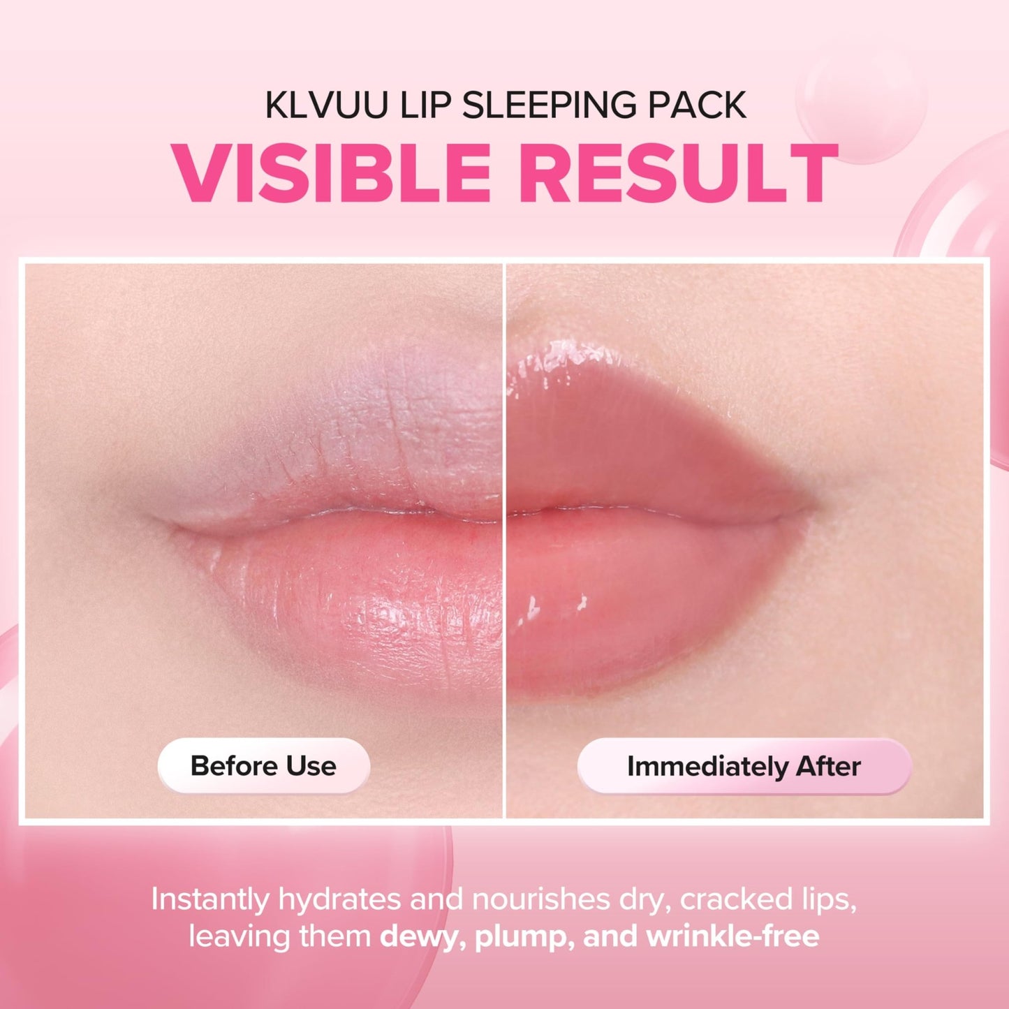 Klavuu Lip Mask Sleeping Pack (0.7oz) – Overnight Deep Hydrating Korean Lip Balm Treatment for Very Dry, Chapped Lips | Lip Lightening & Plumping with Instant Hydration | Gentle Exfoliating (Berry) - dailyvitalstore