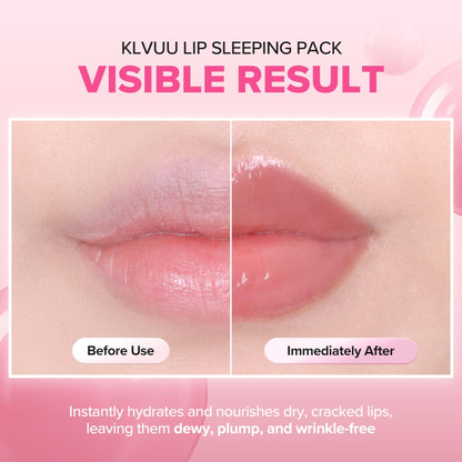 Klavuu Lip Mask Sleeping Pack (0.7oz) – Overnight Deep Hydrating Korean Lip Balm Treatment for Very Dry, Chapped Lips | Lip Lightening & Plumping with Instant Hydration | Gentle Exfoliating (Berry) - dailyvitalstore