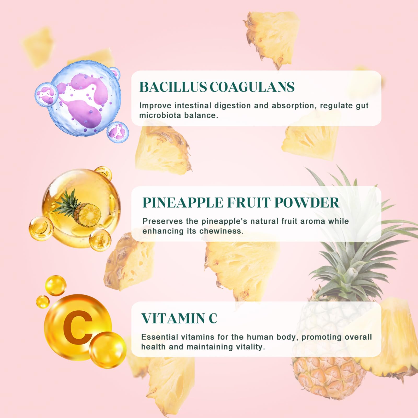 KLKIT Premium Feminine Balance Gummies, Pineapple Vaginal Probiotics for Women, pH Balance Feminine Gummies for Immune Support, Vegan & Gluten Free, 60 Count (30 Servings) - dailyvitalstore