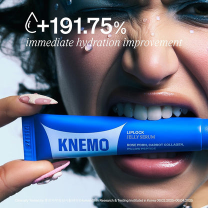 KNEMO LipLock Jelly Serum for Dry Lips, Long-Lasting, Hydrating, Plumping, Glossy Mask with Rose PDRN, Carrot Collagen, Pillow Peptide, Moisturizing Tinted Lip Balm. (Crystal Clear) - dailyvitalstore