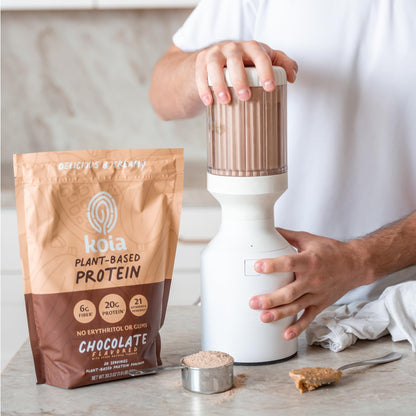 Koia Plant Based Protein Powder, Chocolate, 20g Protein, 3g Sugar, 6g Prebiotic Fiber, Pre & Post Workout, 21 Vitamins & Minerals, No Seed Oils, Dairy-Free, Gluten-Free, Non-GMO, 20 Servings, 30.3 Oz - dailyvitalstore