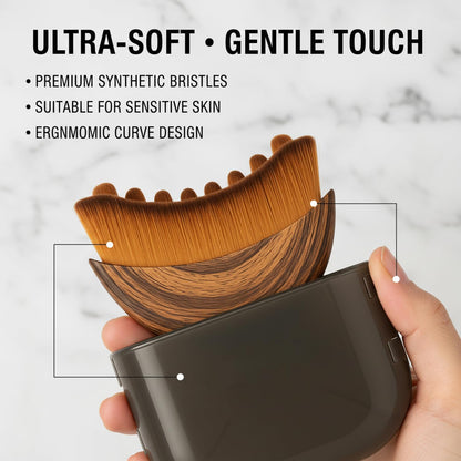 Kojiva Lymphatic Face Brush, Lymphatic Contour Face Brush Curved, Facial Lymphatic Drainage Massager Brush for Sculptingm, Reduce Puffiness & Double Chin Reducer, Improves Skin Glow Absorption (1PCS) - dailyvitalstore
