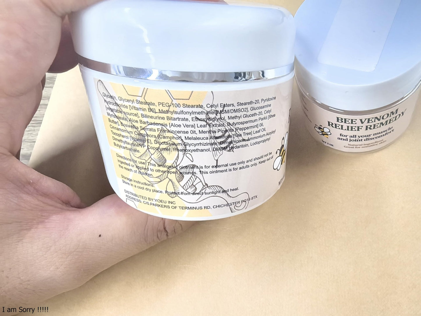 KOKOMAANE Bee Venom Muscle Bone Cream, Fast Acting, for Back, Neck, Hand, Foot, Knee, Muscle, Shoulder, Topical, Wrist, Elbow, Hip, Nerve, Plantar, Ankle, Foot discomfort, Vitamin B6 - dailyvitalstore