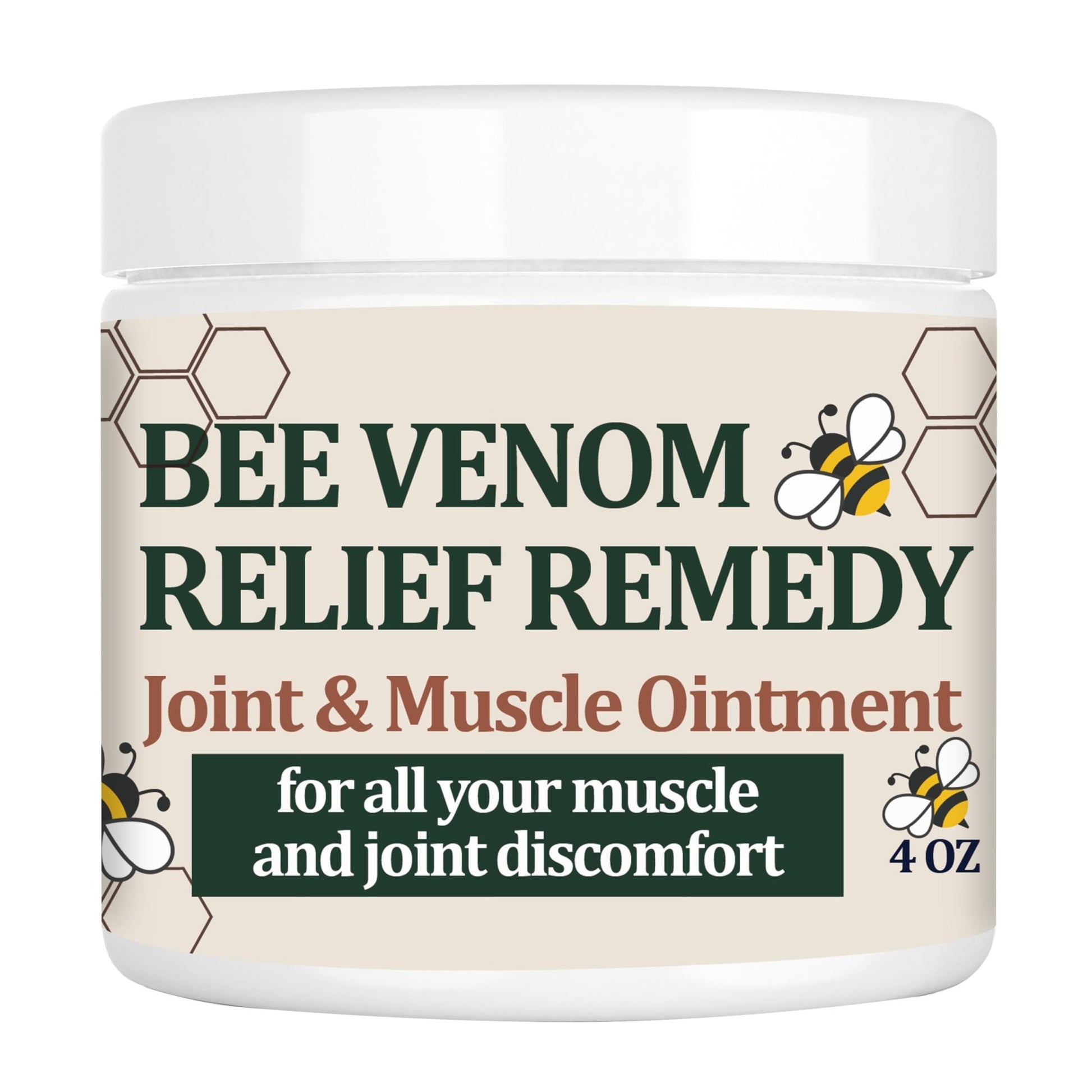 KOKOMAANE Bee Venom Muscle Bone Cream, Fast Acting, for Back, Neck, Hand, Foot, Knee, Muscle, Shoulder, Topical, Wrist, Elbow, Hip, Nerve, Plantar, Ankle, Foot discomfort, Vitamin B6 - dailyvitalstore