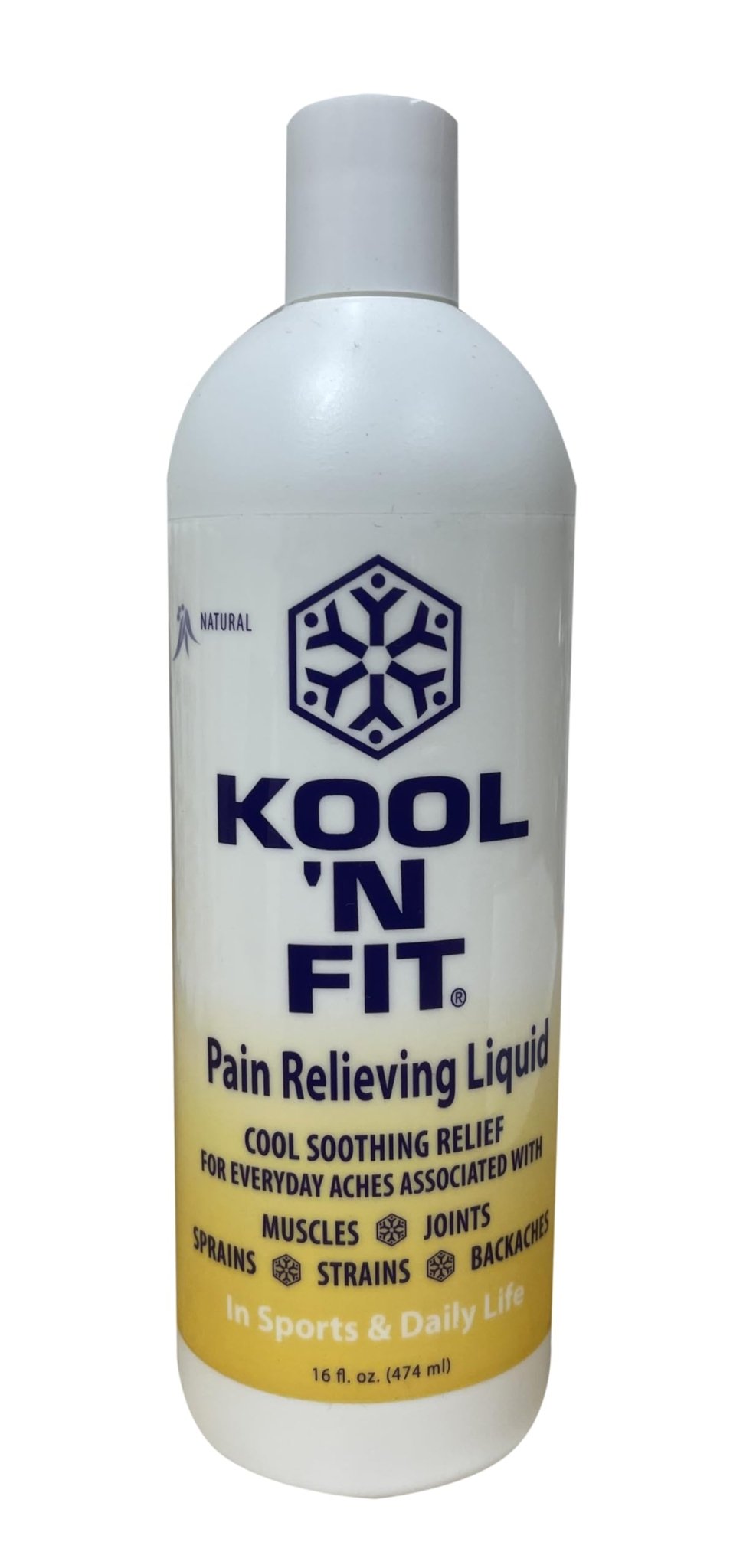 Kool N Fit Pain Relief Product (16oz) - Foot, Lower Back Pain Relief, Knee Pain Relief & More, Quickly Absorbed, Non-Greasy, Non-Staining, All Natural - dailyvitalstore