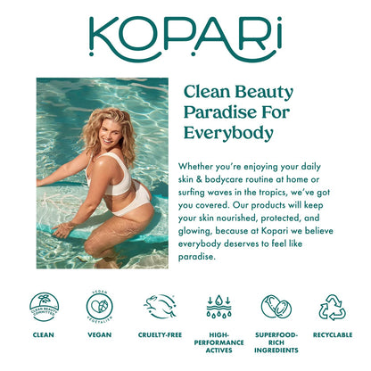 Kopari Coconut Lip Glossy | Nude Tint Birthday Suit | Vegan Hydrating Moisturizing Lip Oil Vitamin E Shea Butter Long Wear High Shine Non Sticky | Clean Plant Based Non Toxic Balm Paraben Free - dailyvitalstore