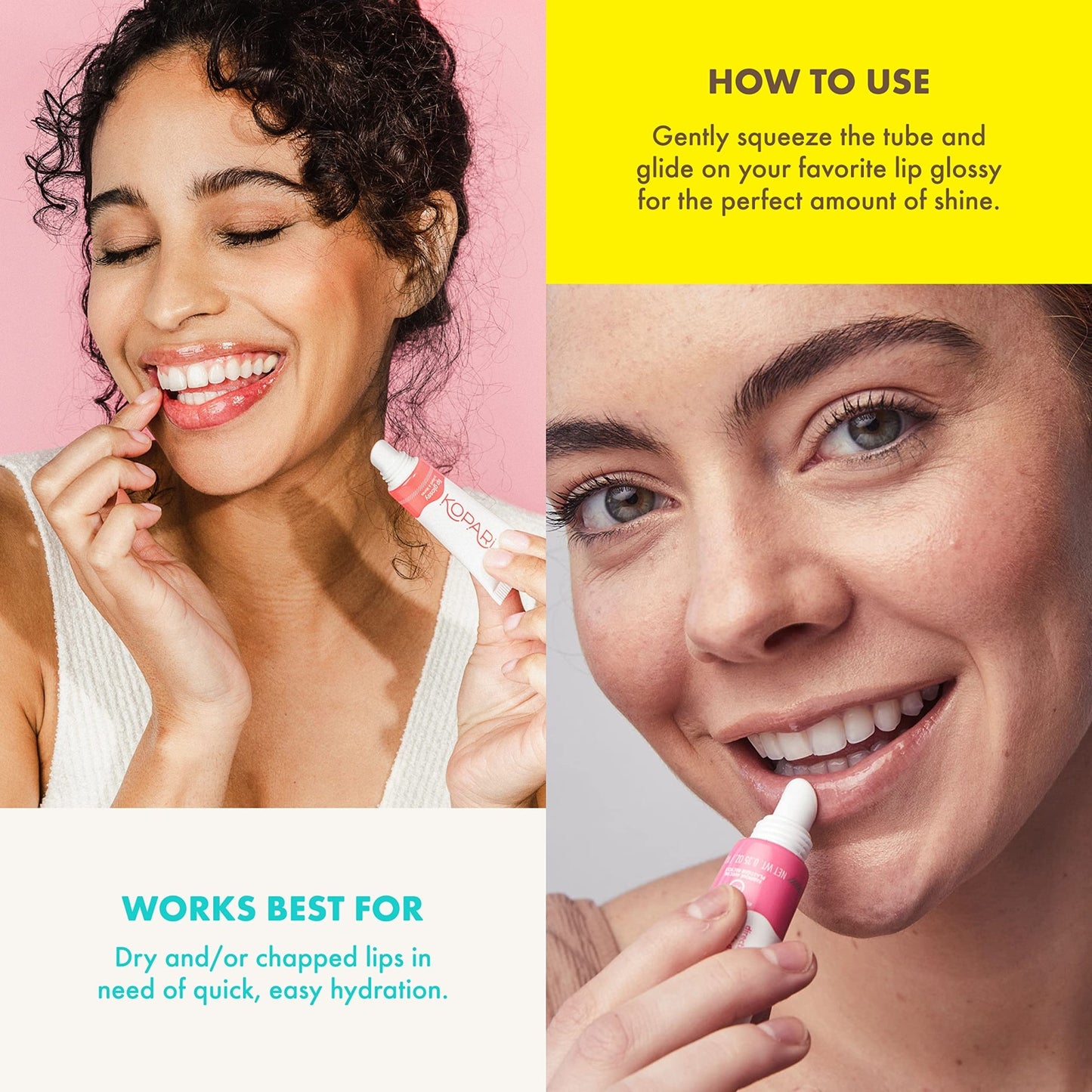 Kopari Coconut Lip Glossy | Nude Tint Birthday Suit | Vegan Hydrating Moisturizing Lip Oil Vitamin E Shea Butter Long Wear High Shine Non Sticky | Clean Plant Based Non Toxic Balm Paraben Free - dailyvitalstore