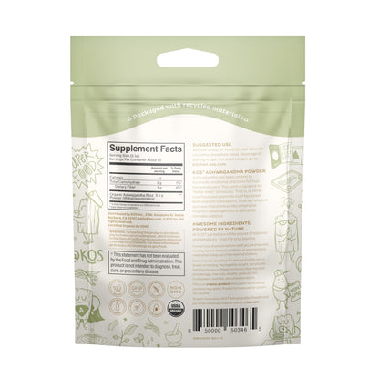KOS Organic Ashwagandha Powder - dailyvitalstore