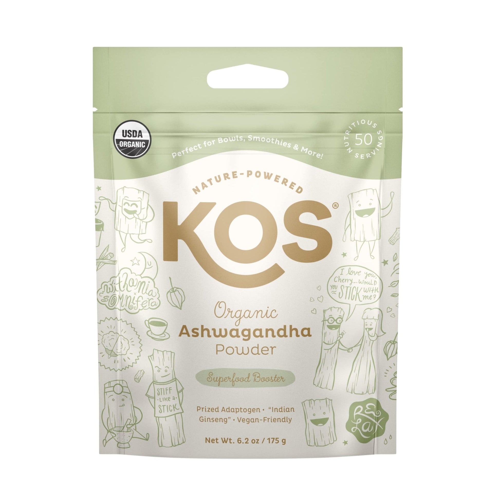 KOS Organic Ashwagandha Powder - dailyvitalstore