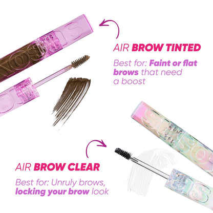 Kosas Air Brow Tinted Eyebrow Gel – Volumizing Brow Gel with Flexible Long-Lasting Hold, Medium Brown - dailyvitalstore