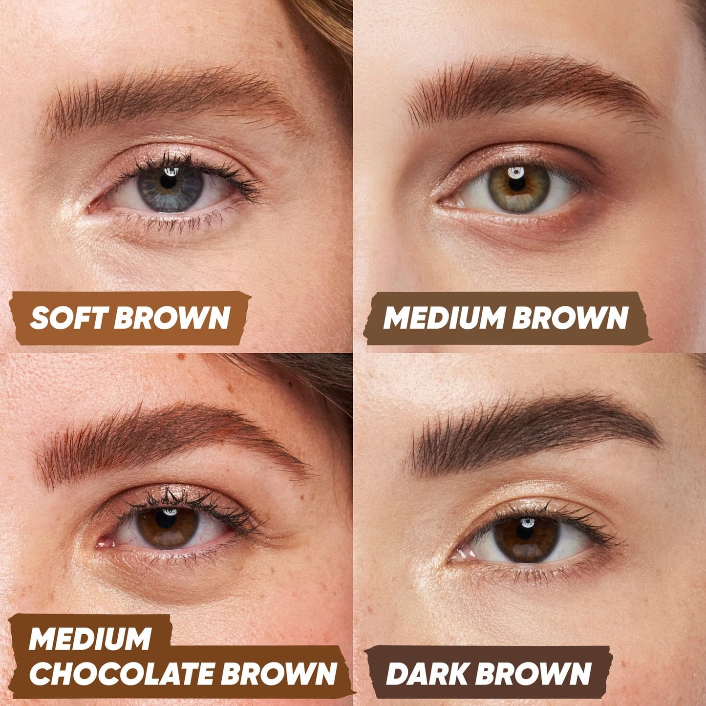 Kosas Air Brow Tinted Eyebrow Gel – Volumizing Brow Gel with Flexible Long-Lasting Hold, Medium Brown - dailyvitalstore