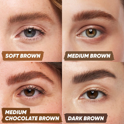 Kosas Air Brow Tinted Eyebrow Gel – Volumizing Brow Gel with Flexible Long-Lasting Hold, Medium Brown - dailyvitalstore