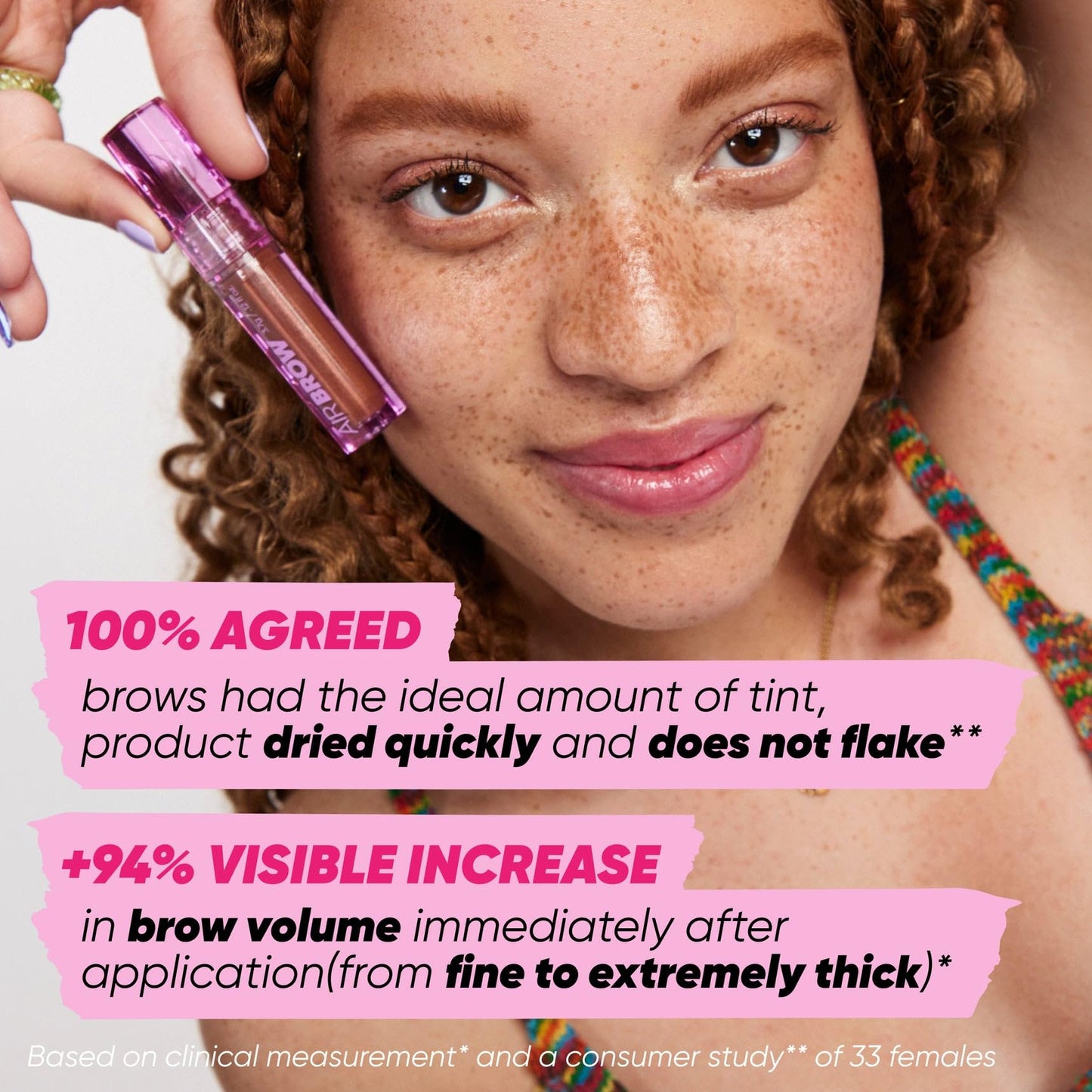 Kosas Air Brow Tinted Eyebrow Gel – Volumizing Brow Gel with Flexible Long-Lasting Hold, Medium Brown - dailyvitalstore