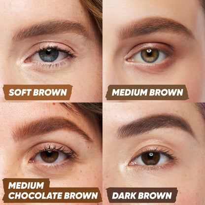 Kosas Brow Pop Eyebrow Pencil – Brow Pencil with Spoolie, Medium Brown - dailyvitalstore