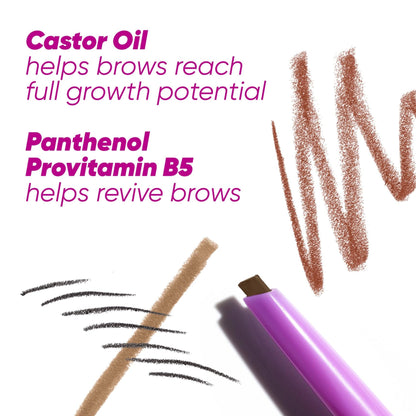 Kosas Brow Pop Eyebrow Pencil – Brow Pencil with Spoolie, Medium Brown - dailyvitalstore