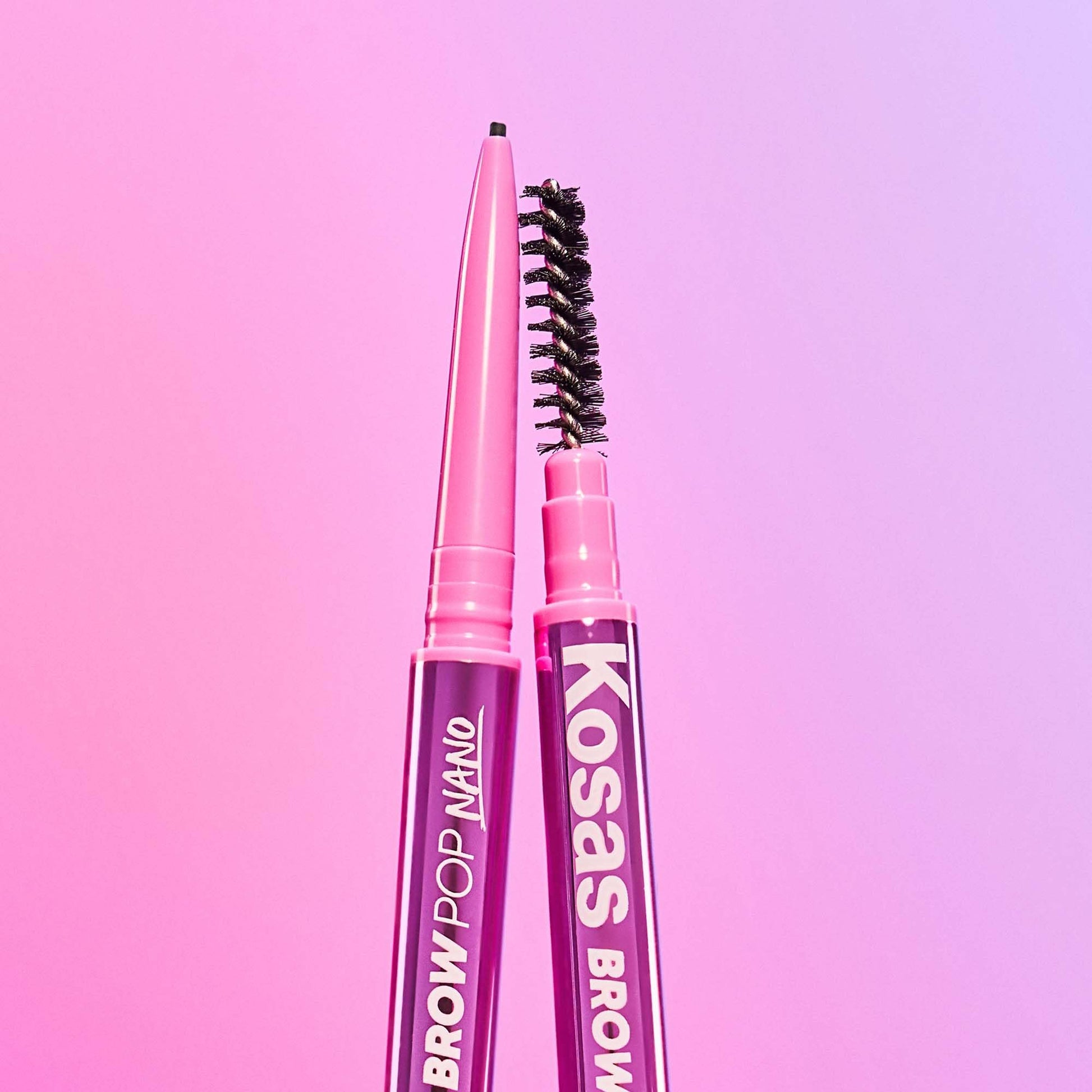 Kosas Brow Pop Nano Eyebrow Pencil – Ultra-Fine 1mm Micro Brow Pencil with Spoolie, Medium Brown - dailyvitalstore