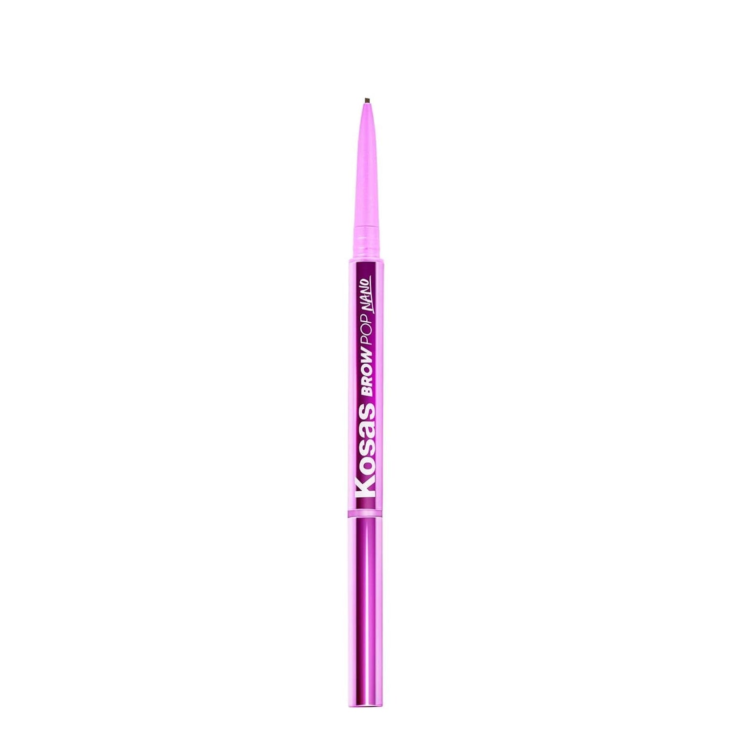 Kosas Brow Pop Nano Eyebrow Pencil – Ultra-Fine 1mm Micro Brow Pencil with Spoolie, Medium Brown - dailyvitalstore