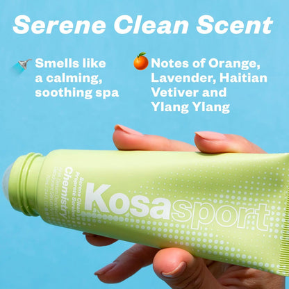 Kosas Chemistry Deodorant - Aluminium and Baking Soda Free + BO-Fighting AHA Serum that Exfoliates, Softens, and Nourishes the Skin, (Serene Clean) - dailyvitalstore