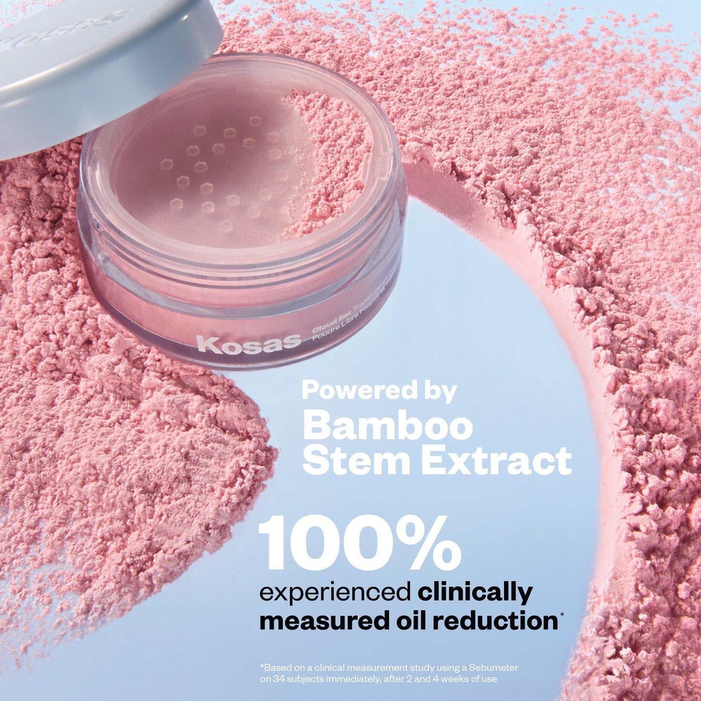 Kosas Cloud Set Loose Setting Powder – Talc-Free Translucent Face Powder for Oil Control, Ultra Sheer Pink - dailyvitalstore