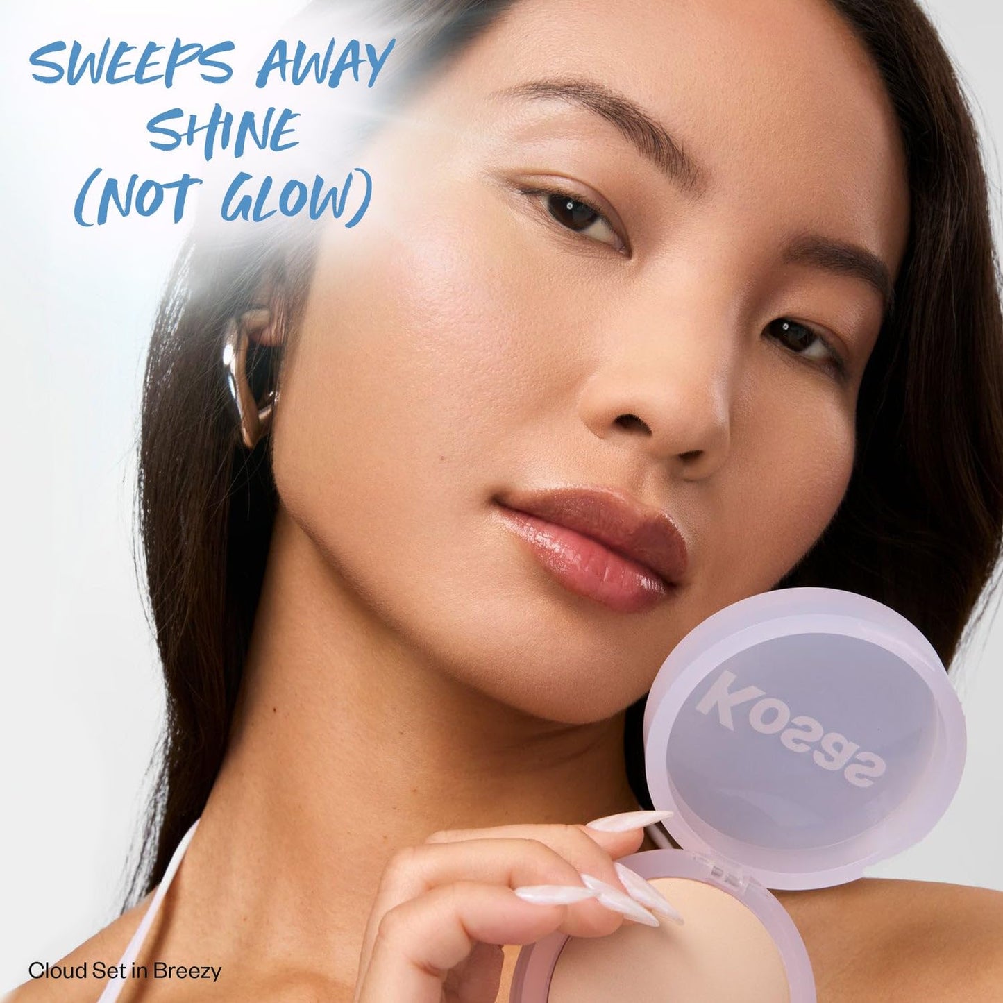 Kosas Cloud Set Pressed Setting Powder – Translucent Shine Control Face Powder, Soft Matte Finish, Breezy (Sheer Light) - dailyvitalstore