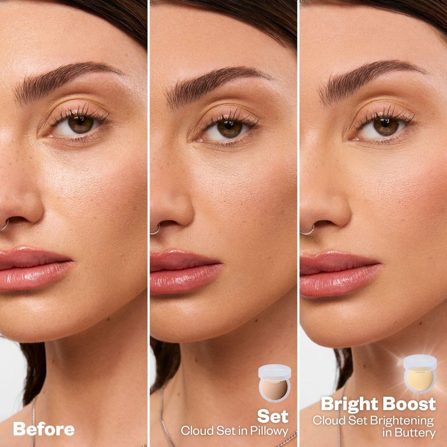 Kosas Cloud Set Pressed Setting Powder – Translucent Shine Control Face Powder, Soft Matte Finish, Comfy (Sheer Medium) - dailyvitalstore