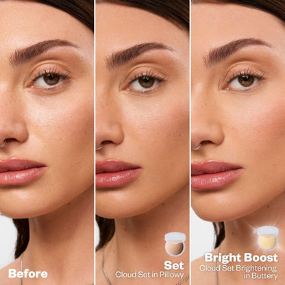 Kosas Cloud Set Pressed Setting Powder – Translucent Shine Control Face Powder, Soft Matte Finish, Comfy (Sheer Medium) - dailyvitalstore