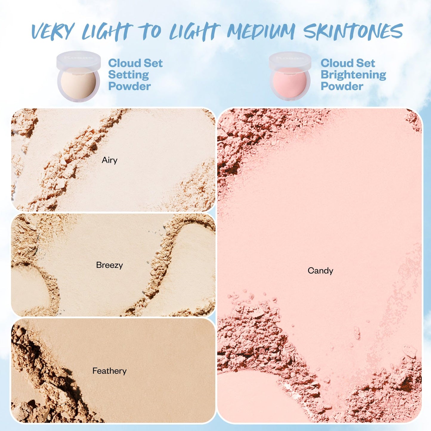 Kosas Cloud Set Pressed Setting Powder – Translucent Shine Control Face Powder, Soft Matte Finish, Comfy (Sheer Medium) - dailyvitalstore