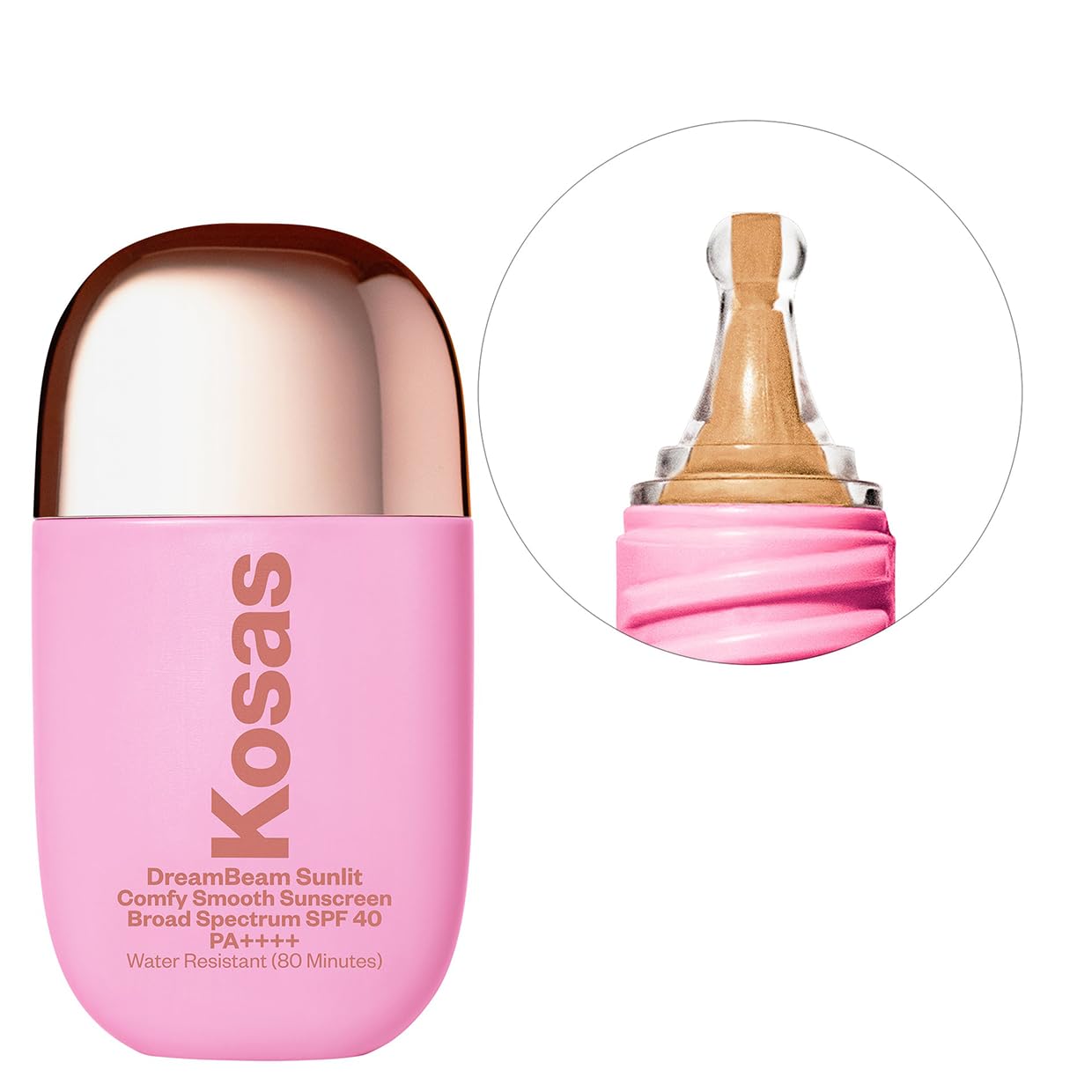 Kosas DreamBeam SPF 40 Mineral Sunscreen for Face + Makeup Prep – Lightweight Hydrating Sun Protection, 40 ml - dailyvitalstore