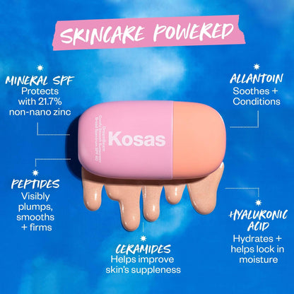 Kosas DreamBeam SPF 40 Mineral Sunscreen for Face + Makeup Prep – Lightweight Hydrating Sun Protection, 40 ml - dailyvitalstore