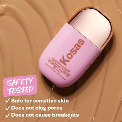 Kosas DreamBeam SPF 40 Mineral Sunscreen for Face + Makeup Prep – Lightweight Hydrating Sun Protection, 40 ml - dailyvitalstore