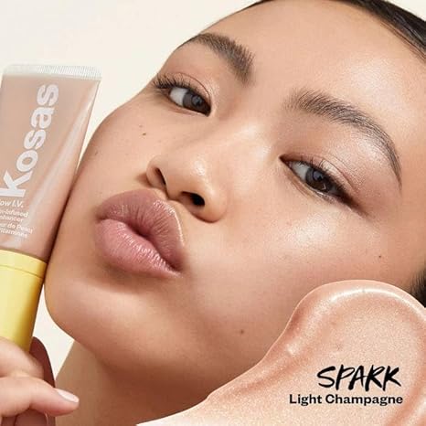 Kosas Glow I.V. - Vitamin-Infused Skin Illuminating Enhancer - Spark. Bonus Premium Korean Sheet Masque with Collagen - dailyvitalstore