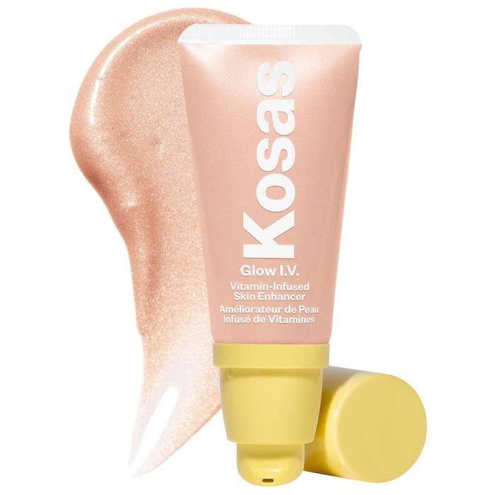 Kosas Glow I.V. - Vitamin-Infused Skin Illuminating Enhancer - Spark. Bonus Premium Korean Sheet Masque with Collagen - dailyvitalstore
