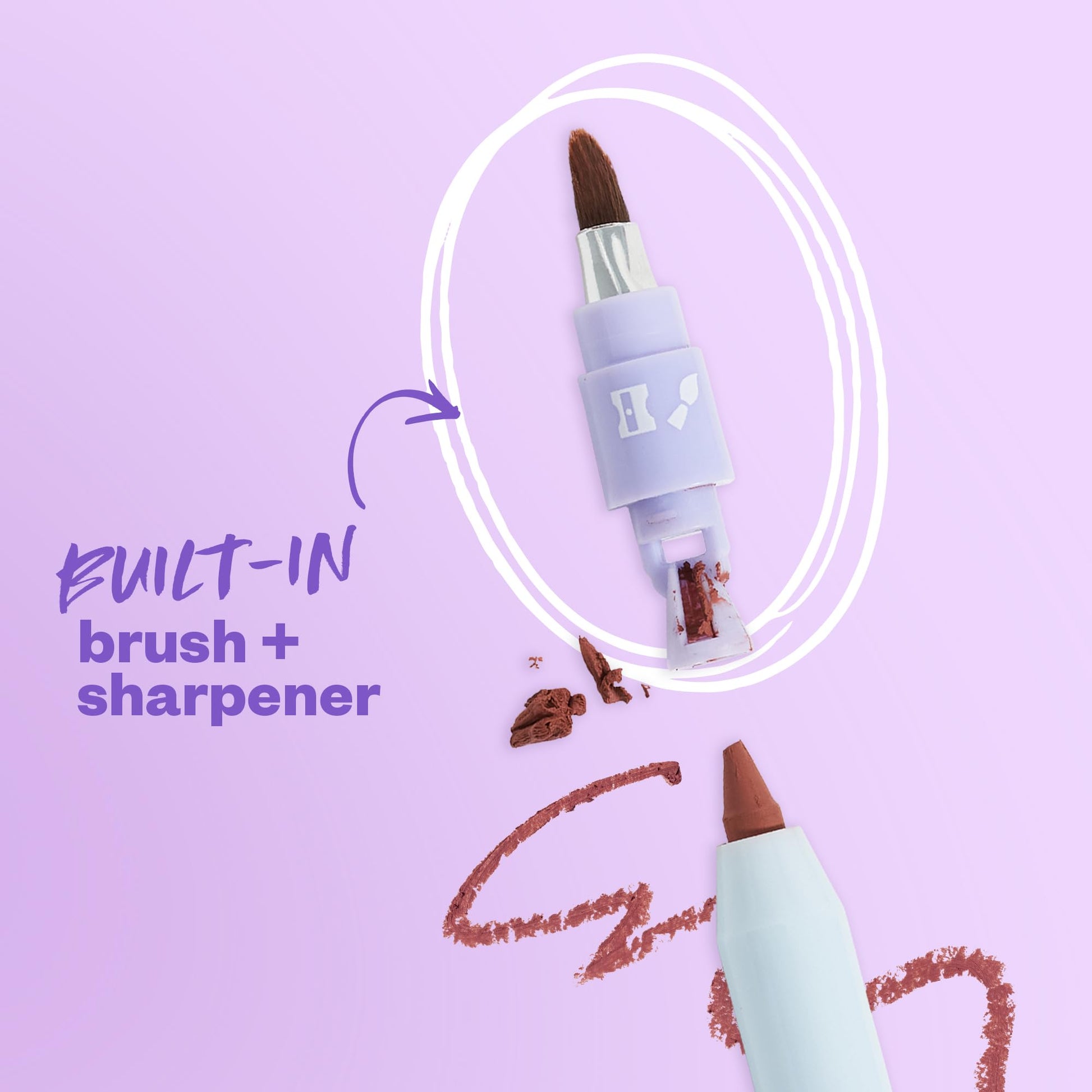 Kosas Hotliner Retractable Lip Liner Pencil with Built-In Brush & Sharpener - Easy Contouring, Hydrating, Long-Lasting- Pigmented Creamy Texture for Plumping Lips - Hyaluronic Acid & Konjac - Infinite - dailyvitalstore
